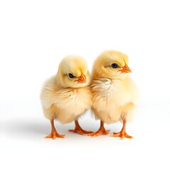 Obraz premium baby chicken on white background