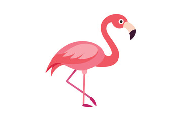 pink flaming vector illustration isolated on white background