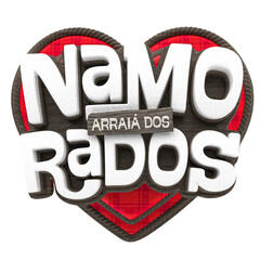 ARRAIÁ DOS NAMORADOS SELO 3D DE SÃO JOÃO 