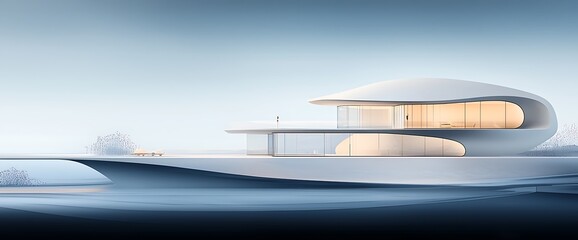 Fototapeta premium Modern Floating Home Design