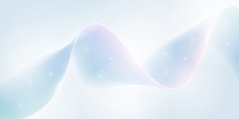 Soft pastel waves blend with glowing stars, futuristic abstract background