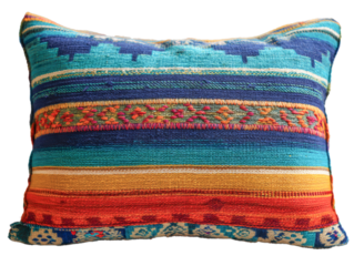 Kilim Pattern Decorative Pillow Transparent PNG