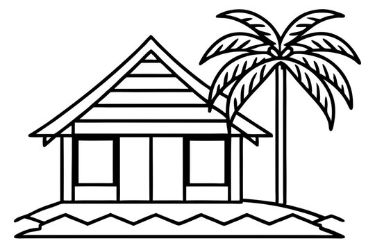 recommend clip art: Minimalist Black Line Art of a Beach Hut – Clean Vector for Coastal and Summer Designs
                    
                    