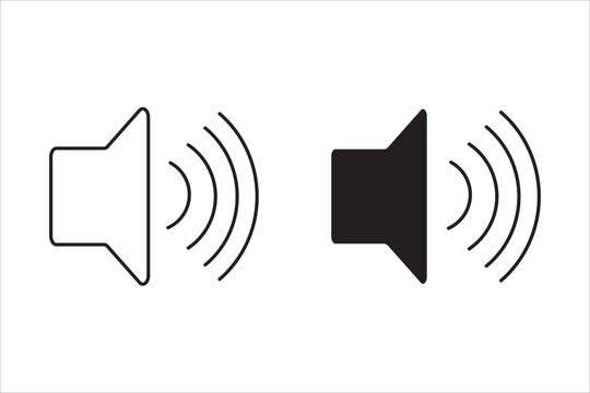 Icons that increase and decrease sound. Sound icon, volume symbol, loudspeaker sign, audio control icon set. on a white background