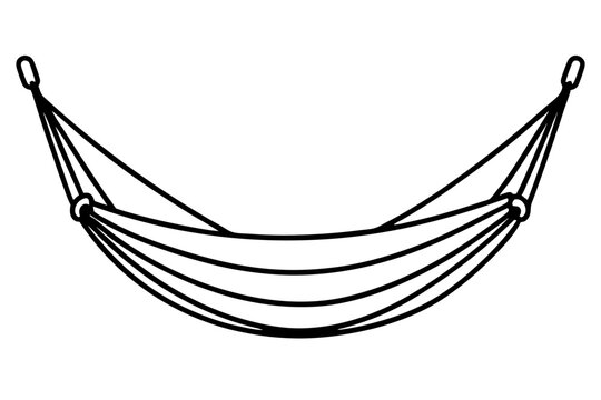 black and white hammock clip art preview