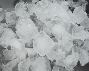 Pile of crushed ice