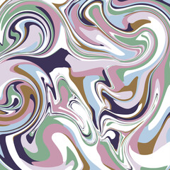 Colorful abstract marble backdrop featuring a dynamic swirl of soft pastel shades in green, purple, blue, and white. Perfect for backgrounds, modern artwork, or decorative design projects.