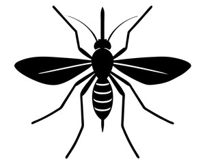 Mosquito icon silhouette vector illustration