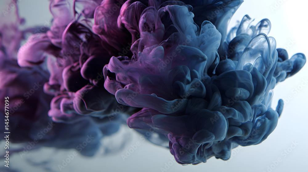 Poster abstract ink swirl: an ethereal abstract design showcases the mesmerizing dance of swirling ink, cre