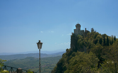 Castle in the mountains of San Marino