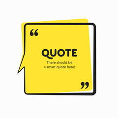 Quote frame blank. Text quote boxes, message