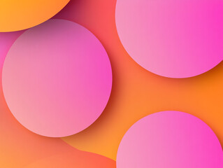 Abstract Pink and Orange Overlapping Circles Background Design