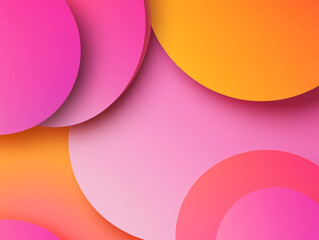 Abstract Pink Orange Circles Overlapping Background Design