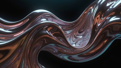 Undulating color merges with reflective sheen, forming fluid illusion, illusion capturing audience focus, illusion elevating brand impact. Suitable for creative campaigns and immersive visuals