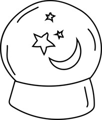Crystal Ball with Stars in Magical Fortune Theme