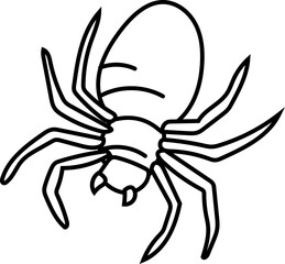 Spider Doodle in Black and White Halloween Theme