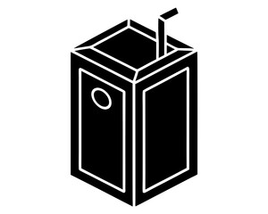 juice carton silhouette vector illustration