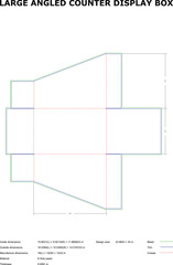 Retail Product Packaging: Angled Counter Display Box Design Blueprint Template