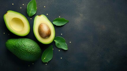 Avocado preparation tips kitchen food photography dark background top-down view healthy eating ideas