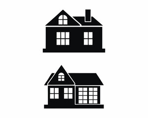 House icon silhouette vector illustration