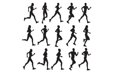 Long jump silhouette