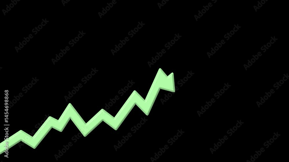 Poster abstract business graph icon animation background.