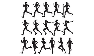 Long jump silhouette