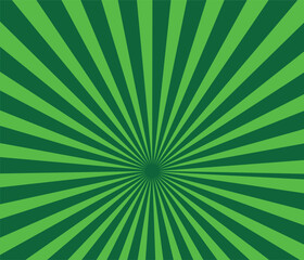 Abstract glowing green sunburst background.