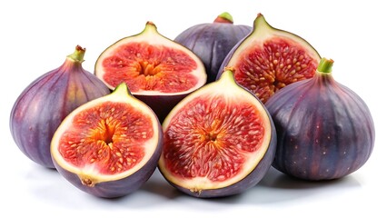 Ripe figs isolated on white background