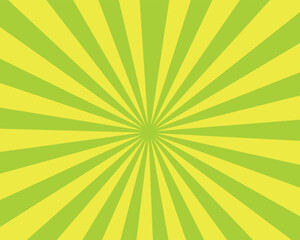 Retro Green Sunburst Background Vintage Radiant Pattern Design.