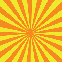 Red and yellow swirl sunburst abstract retro background design