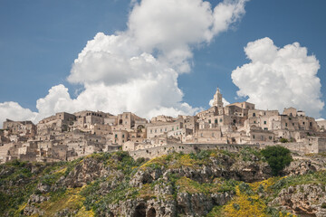 Matera on cliff, Basilicata, Italy