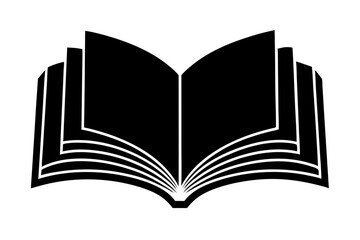 Open Book icon silhouette vector illustration