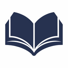 Open Book icon silhouette vector illustration