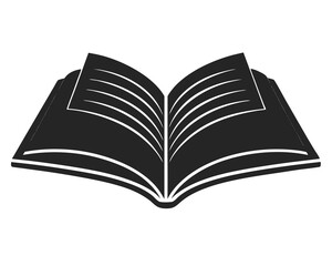 Open Book silhouette vector illustration