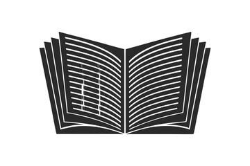 Open Book silhouette vector illustration