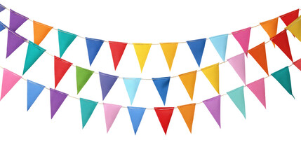 Bunting Flags Banner – Birthday or Party Decoration on transparent background