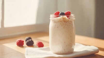 Healthy fruit parfait recipe kitchen food photography bright natural light delicious breakfast concept