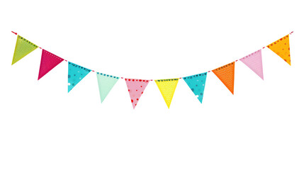 Bunting Flags Banner – Birthday or Party Decoration on transparent background
