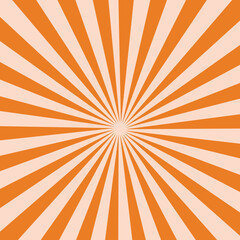 White and Orange Sunburst Pattern Background Bright Retro Radiant Design