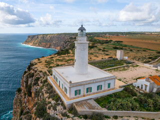 Faro de la Mola en la Isla de Formentera, Islas Baleares