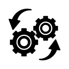 of Process icons. Process automation sign. for mobile concept and web design. vector illustration on white background