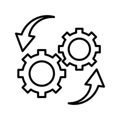 of Process icons. Process automation sign. for mobile concept and web design. vector illustration on white background