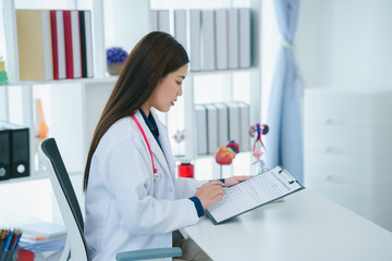 A female doctor introduces the concept of prostate cancer or mental illness to a male patient who...