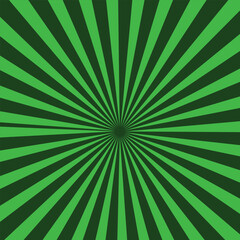 Retro Green Sunburst Background 