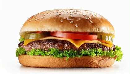hamburger isolated on white