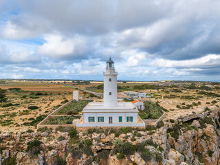 Faro de la Mola en la Isla de Formentera, Islas Baleares
