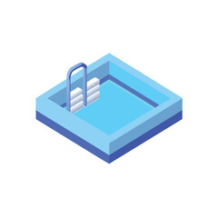 blue plastic box isolated on white