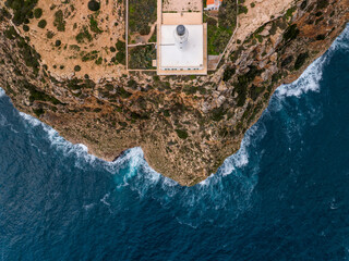 Faro de la Mola en la Isla de Formentera, Islas Baleares
