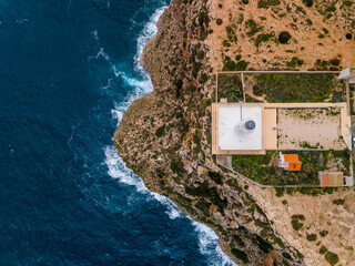 Faro de la Mola en la Isla de Formentera, Islas Baleares